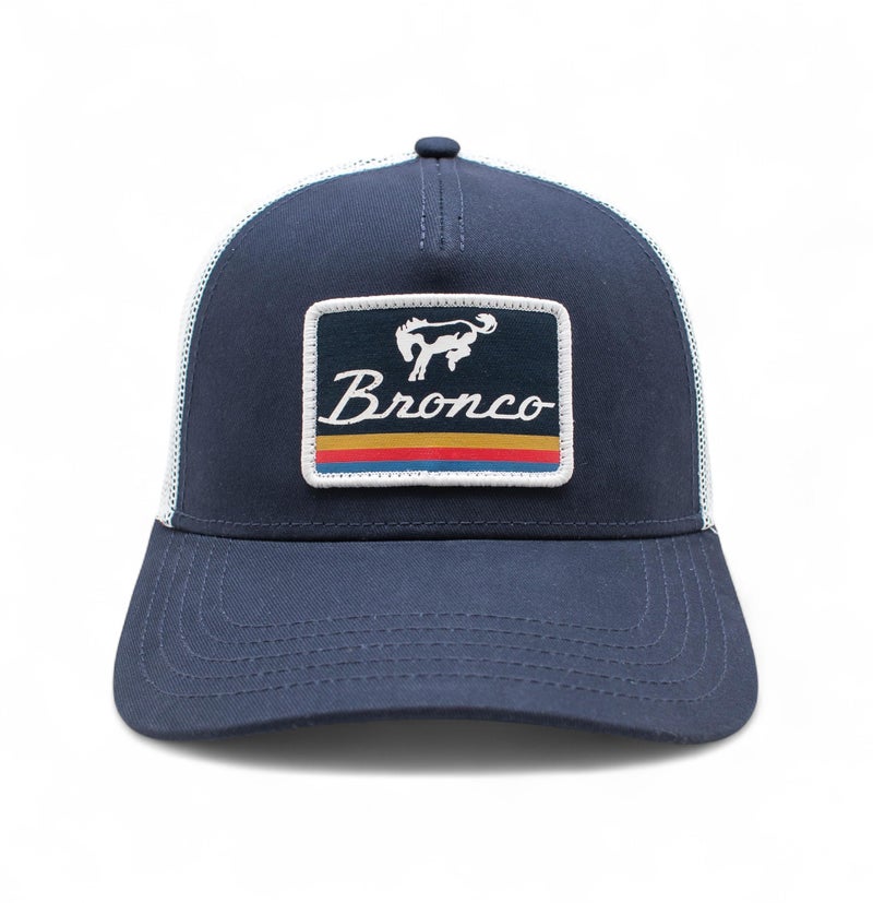 AMERICAN NEEDLE Officially Licensed Ford Bronco Valin Adjustable Trucker Hat Navy Blue/White - Image 2